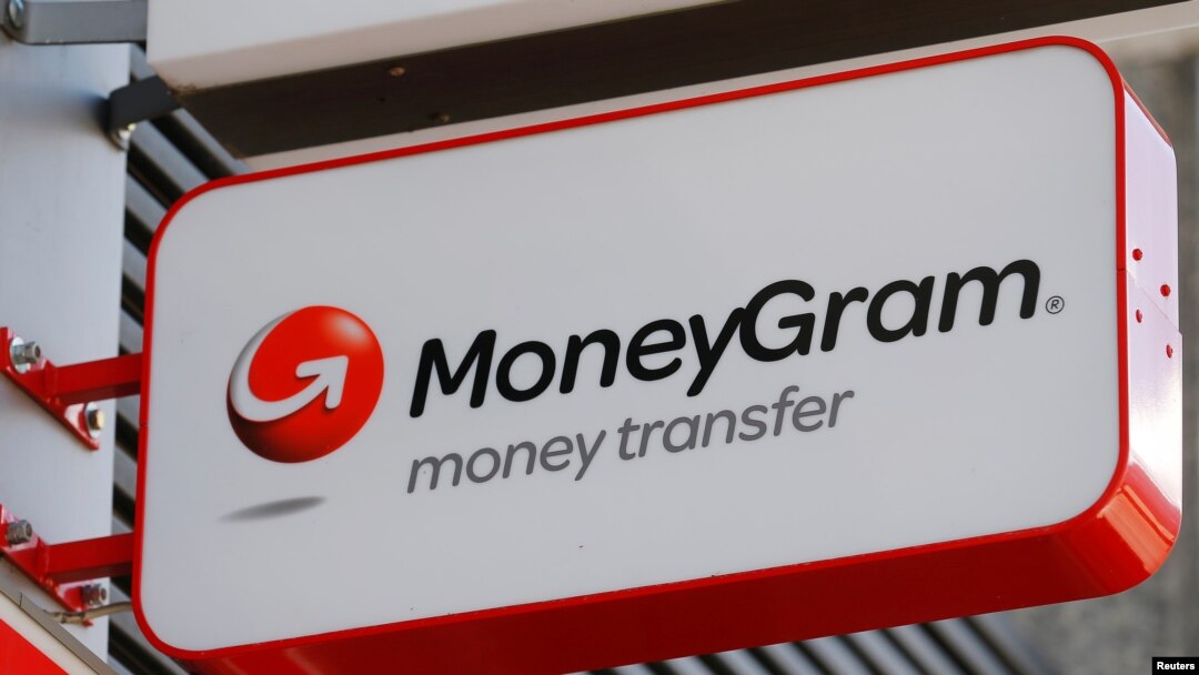 Logo MoneyGram di luar sebuah bank di Wina, Austria, 28 Juni 2016. 