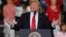 President Donald Trump speaks at a rally endorsing the Republican ticket in Erie, Pennsylvania, Oct. 10, 2018.