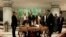 Senior Fatah official Azzam al-Ahmad, center right, and Hamas' representative, Saleh al-Arouri, center left, sign a reconciliation deal during a short ceremony at the Egyptian intelligence complex in Cairo, Egypt, Thursday, Oct. 12, 2017. 