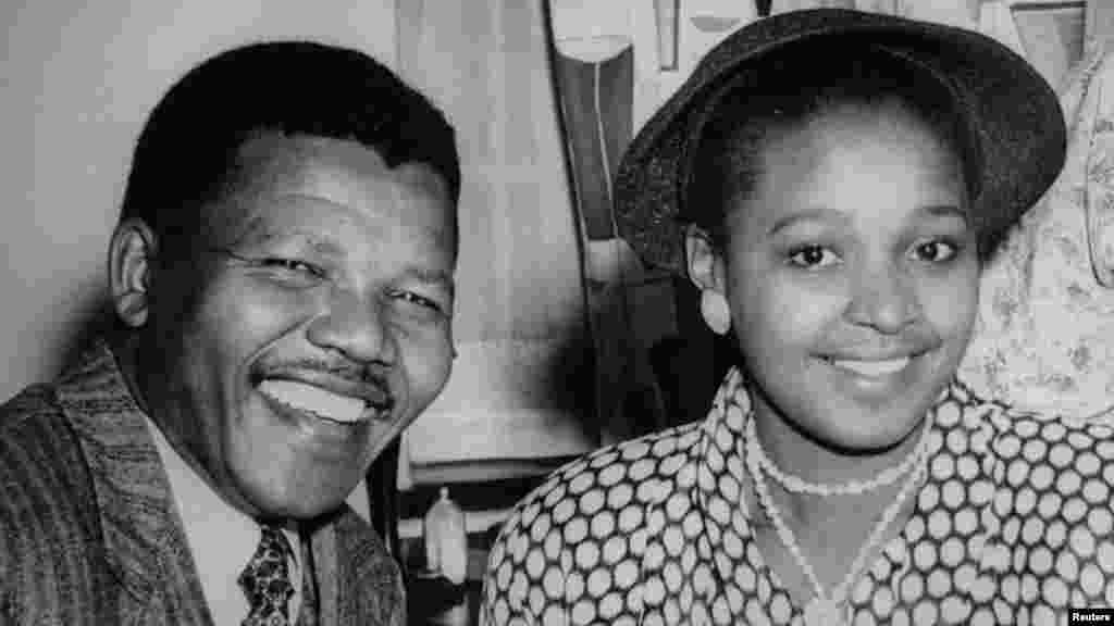 This undated photograph shows Nelson Mandela and his former wife, Winnie.