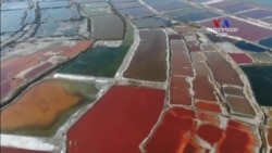 ԱՌԱՆՑ ՄԵԿՆԱԲԱՆՈՒԹՅԱՆ. Չինաստանում աղի լիճը ստանում է տարբեր երանգներ բարձր ջերմաստիճանի պատճառով