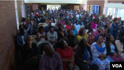 Zimbabwe's opposition parties, human rights groups and churches mark the one-year anniversary of the day when the army killed about a dozen people protesting against the delayed release of election results, in Harare, Aug. 1, 2019. (Columbus Mavhunga/VOA)