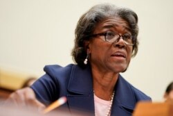 U.S. Ambassador to the United Nations Linda Thomas-Greenfield testifies to the House Foreign Affairs Committee on the Biden administration's priorities for engagement with the United Nations on Capitol Hill in Washington, June 16, 2021.