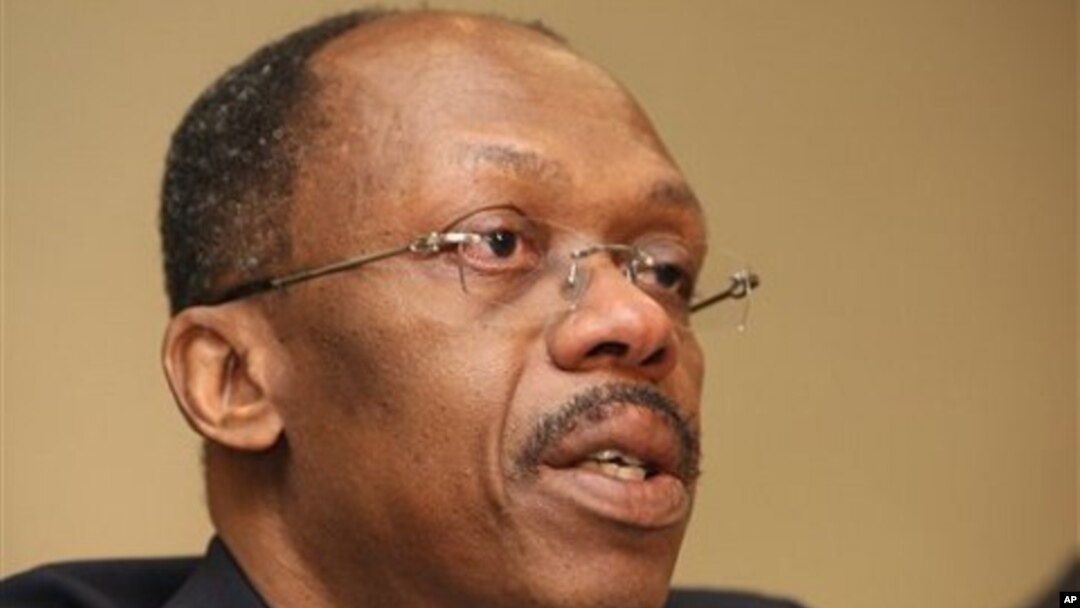 FILE -- A Jan. 15, 2010 file photo shows former Haitian President Jean-Bertrand Aristide during a press conference in Johannesburg, South Africa. (AP Photo)