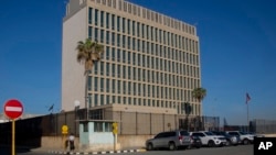 FILE - The U.S. Embassy in Havana, Cuba, is seen on Jan. 4, 2023. A report released on Jan. 10, 2025, said that U.S. intelligence agencies generally believe that the nation's adversaries are not tied to the so-called Havana Syndrome illnesses.