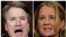 U.S. Supreme Court nominee Brett Kavanaugh and Professor Christine Blasey Ford, testify in this combination photo during a Senate Judiciary Committee confirmation hearing on Capitol Hill in Washington, Sept. 27, 2018. 