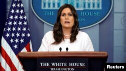 Juru bicara Gedung Putih Sarah Huckabee Sanders 