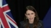 PM Jacinda Ardern dalam konferensi pers di Wellington, Selandia Baru, 11 Agustus 2020. 