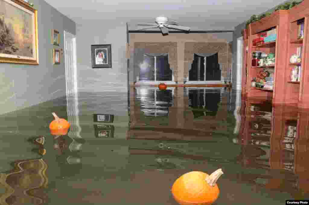 Flooding in the area after the storm is widespread. Joe Donnelly of Island Park, New York shared a photo of his flooded home on Halloween, October 31, 2012. (Courtesy photo)