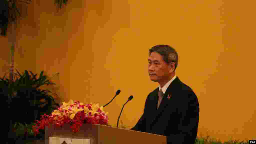 马习会后张志军召开记者会 （美国之音记者李逸华拍摄）