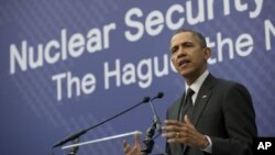 Barack Obama dio una rueda de prensa al término de la Cumbre sobre Seguridad Nuclear en La Haya.