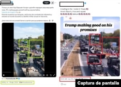 Comparación entre video de 2024 y clip viral de 2025.