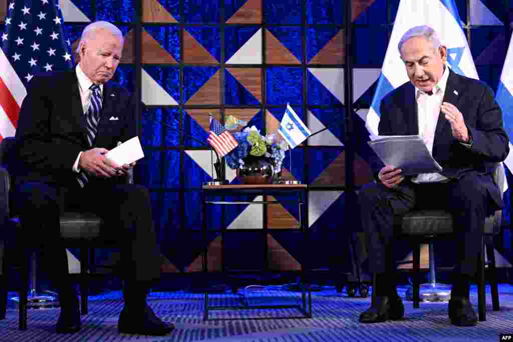 ამერიკის პრეზიდენტისა და ისრაელის პრემიერ-მინისტრის პრესკონფერენცია