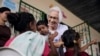 This handout picture taken on August 24, 2024 by Marina Calderon and released by the United Nations High Commissioner for Refugees shows Sister Rosita Milesi in Brazil. She is the Global Laureate of the 2024 UNHCR Nansen Refugee Award.