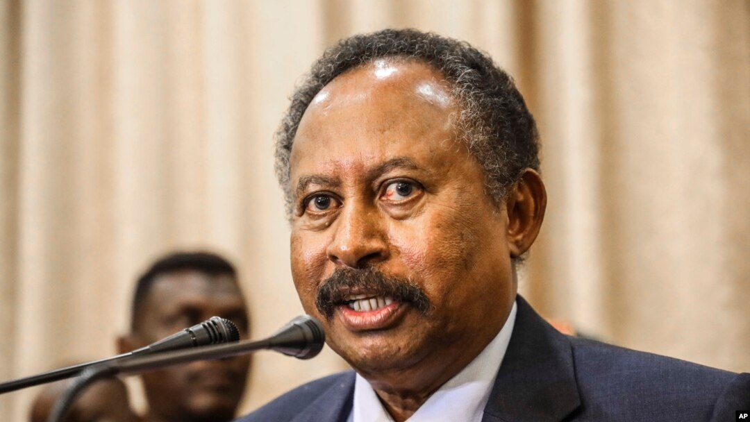 FILE - Sudan's new Prime Minister Abdalla Hamdok, Aug. 21, 2019.