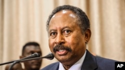 FILE - Sudan's new Prime Minister Abdalla Hamdok, Aug. 21, 2019.