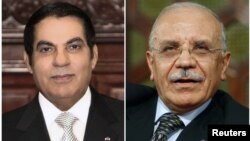 Cựu Tổng thống Tunisia Zine al-Abidine Ben Ali (trái) và cựu Bộ trưởng Nội vụ Rafik Belhaj Kacem tại Tunis năm 2009