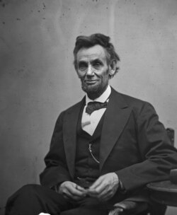 Retrato de Abraham Lincoln, presidente de EE.UU. drante la guerra civil de EE.UU.