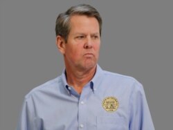 FILE - Georgia Gov. Brian Kemp. Georgia is the first U.S. state to launch a widespread reopening effort.