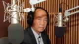 Mam Sonando, the owner of Beehive Radio FM 105 in Cambodia, visited Voice of America headquarters in Washington, D.C on Monday May 27, 2013. Here, he is participating in the Khmer Service’s ‘Hello VOA’ radio call-in program. (Im Sothearith / VOA Khmer)