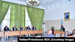 Le président Joseph Kabila lors d’une discussion avec les représentants de grandes compagnies minières, Kinshasa, RDC, 7 mars 2018. (Twitter/Présidence RDC)