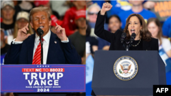 Dua calon presiden Amerika Serikat menyampaikan “argumen penutup”. Capres Partai Republik Donald Trump (kiri), Capres partai Demokrat Kamala Harris (kanan). (Foto: AFP)