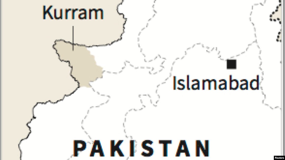 Letak wilayah kesukuan Kurram yang berbatasan dengan Afghanistan.