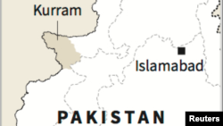 Letak wilayah kesukuan Kurram yang berbatasan dengan Afghanistan.