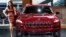 FILE - A Jeep Cherokee on display at an auto show.