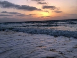 Rising tide at sunset in Miami Beach, Florida. (Photo: Diaa Bekheet)