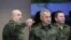 Russian Defence Minister Sergei Shoigu and General Sergei Surovikin visit the Joint Headquarters of the Russian armed forces, in an unknown location