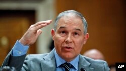 រូបឯកសារ៖ ​លោក​ Scott Pruitt ​ប្រធាន​ទីភ្នាក់ងារ​ការពារ​បរិស្ថាន​សហរដ្ឋអាមេរិក​ហៅ​កាត់​ថា EPA។