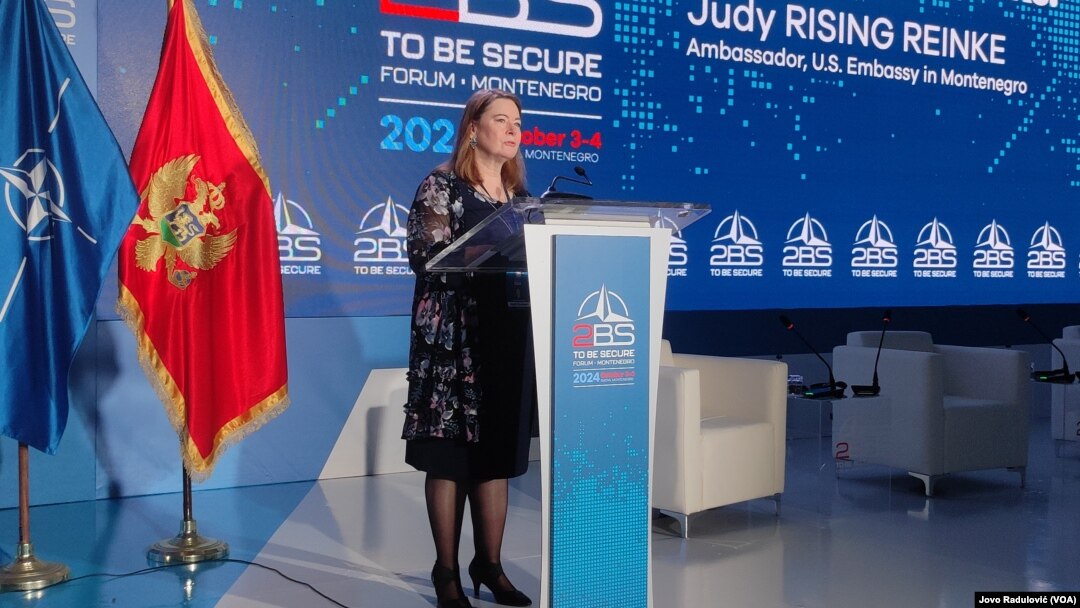 Džudi Rajzing Rajnke, ambasadorka SAD u Crnoj Gori na forumu 2BS u Budvi, 4. oktobar 2024. (VOA/Jovo Radulović)