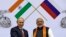 FILE - Russian President Vladimir Putin, left, and India's Prime Minister Narendra Modi attend the inauguration of World Diamond Conference in New Delhi, Dec. 11, 2014.
