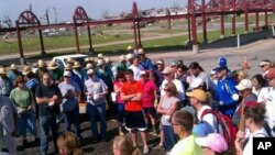 Americorps volunteers mobilize in Joplin, Missouri, after a devastating tornado earlier this year.