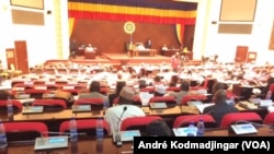 Lors de la séance à l'Assemblée nationale, au Tchad, le 30 avril 2018. (VOA/André Kodmadjingar)