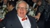 A November 2000 file photo shows science fiction writer Ray Bradbury at the National Book Awards in New York.