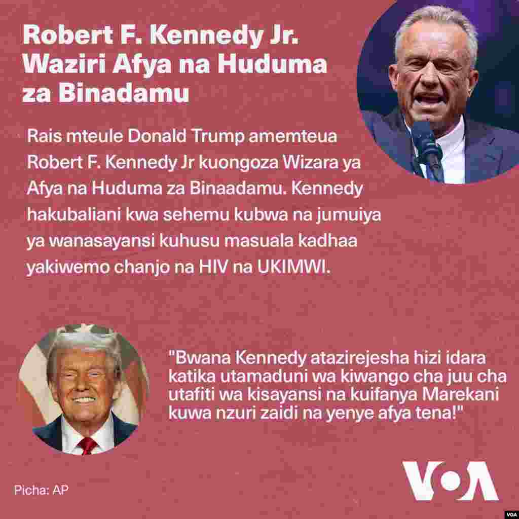 Robert F. Kennedy Jr. Waziri Afya na Huduma za Binadamu