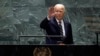 U.S. President Joe Biden waves after his address to the 79th session of the United Nations General Assembly, Sept. 24, 2024. 