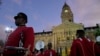 FILE - Band members await the arrival of South African President Cyril Ramaphosa for the Opening of Parliament in Cape Town, South Africa, July 18, 2024. 