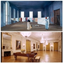 White House guests have reported smelling fresh laundry and lavender in the East Room, where First Lady Abigail Adams once hung clothes out to dry and where some have reported seeing Adams' ghost. (Courtesy White House Historical Association)