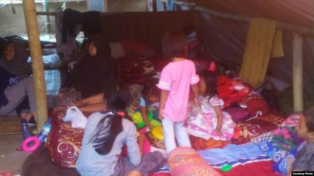 Tenda pengungsian keluarga Budi Wicaksono di Bayan, Lombok Utara. foto Budi Wicaksono. (Foto courtesy: Budi Wicaksono)