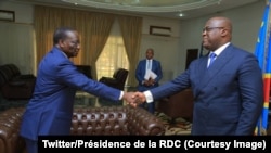 Le Premier ministre Sylvestre Ilunga Ilunkamba et le président congolais Felix Tshisekedi à Kinshasa, 20 mai 2019. (Twitter/Présidence de la RDC)