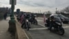 About 200 members of Bikers for Trump participated in an organized ride that began about 30 minutes outside Washington, in Dale City, Virginia, Jan. 19, 2017. (J. Fatzick/VOA)