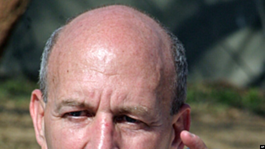 U.S. Vice Admiral Admiral Michael LeFever gestures during a news conference in Rawalpindi, Pakistan (FILE PHOTO).