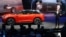 Volkswagen unveils a concept electric SUV, the whimsically named ID. ROOMZZ during the Auto Shanghai 2019 show in Shanghai, April 16, 2019.