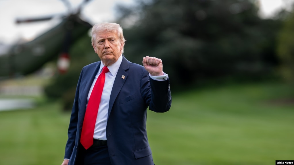 资料照片：美国总统特朗普。(摄于2025年9月11日)