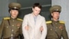 FILE - Otto Frederick Warmbier, a University of Virginia student, has been detained in North Korea since early January, is taken to North Korea's top court in Pyongyang, North Korea, March 16, 2016.