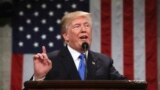 President Donald Trump delivers his first State of the Union address in the House chamber of the U.S. Capitol to a joint session of Congress, Jan. 30, 2018 in Washington.