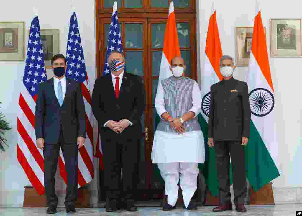 وزرای خارجه و دفاع آمریکا با همتایان هندی در شهر دهلی نو دیدار کردند. آمریکا و هند چند توافقنامه امضا کردند. 